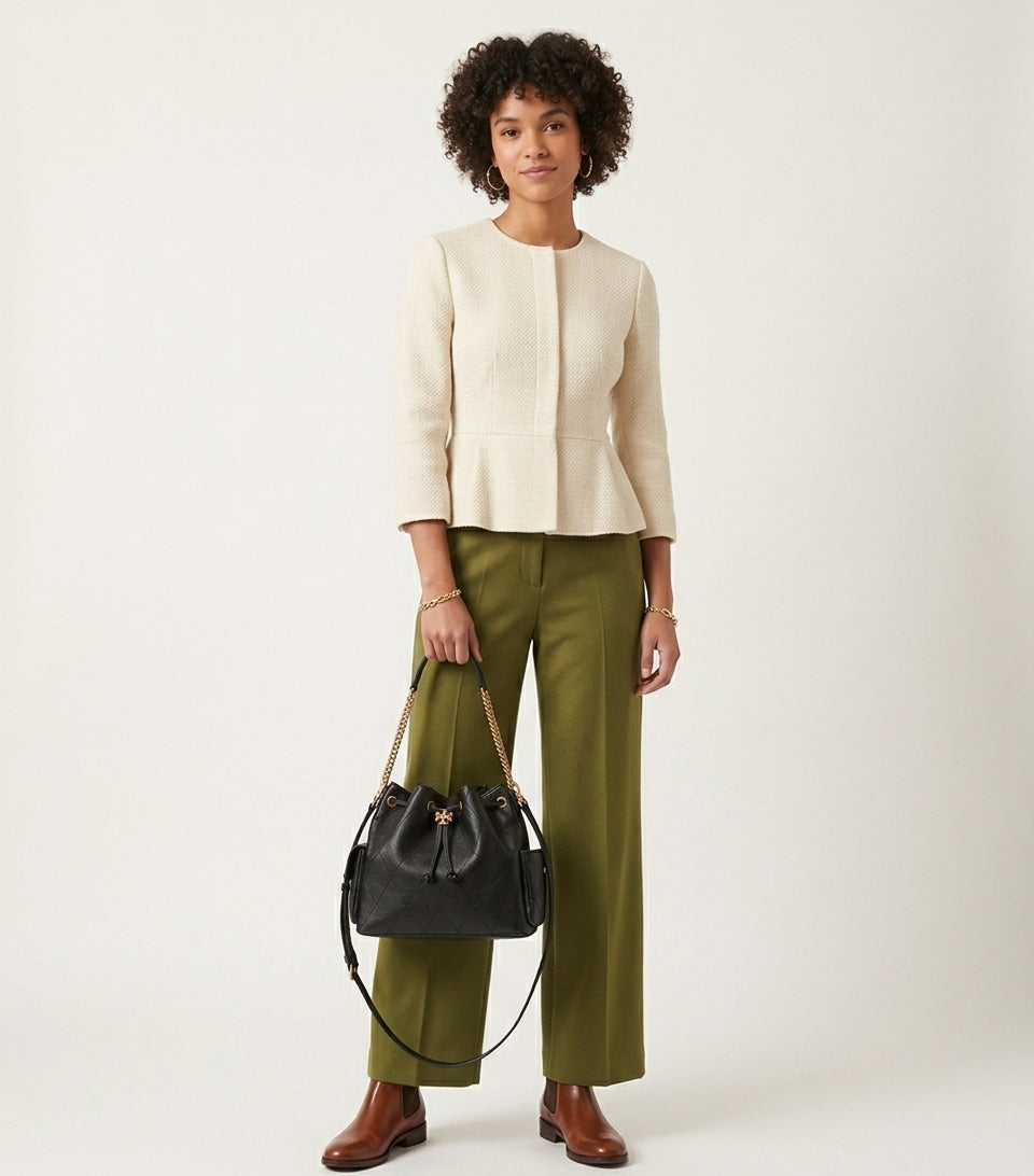 Lorensa x CHARLIE QUILTED SUEDE DRAWSTRING SHOULDER BAG